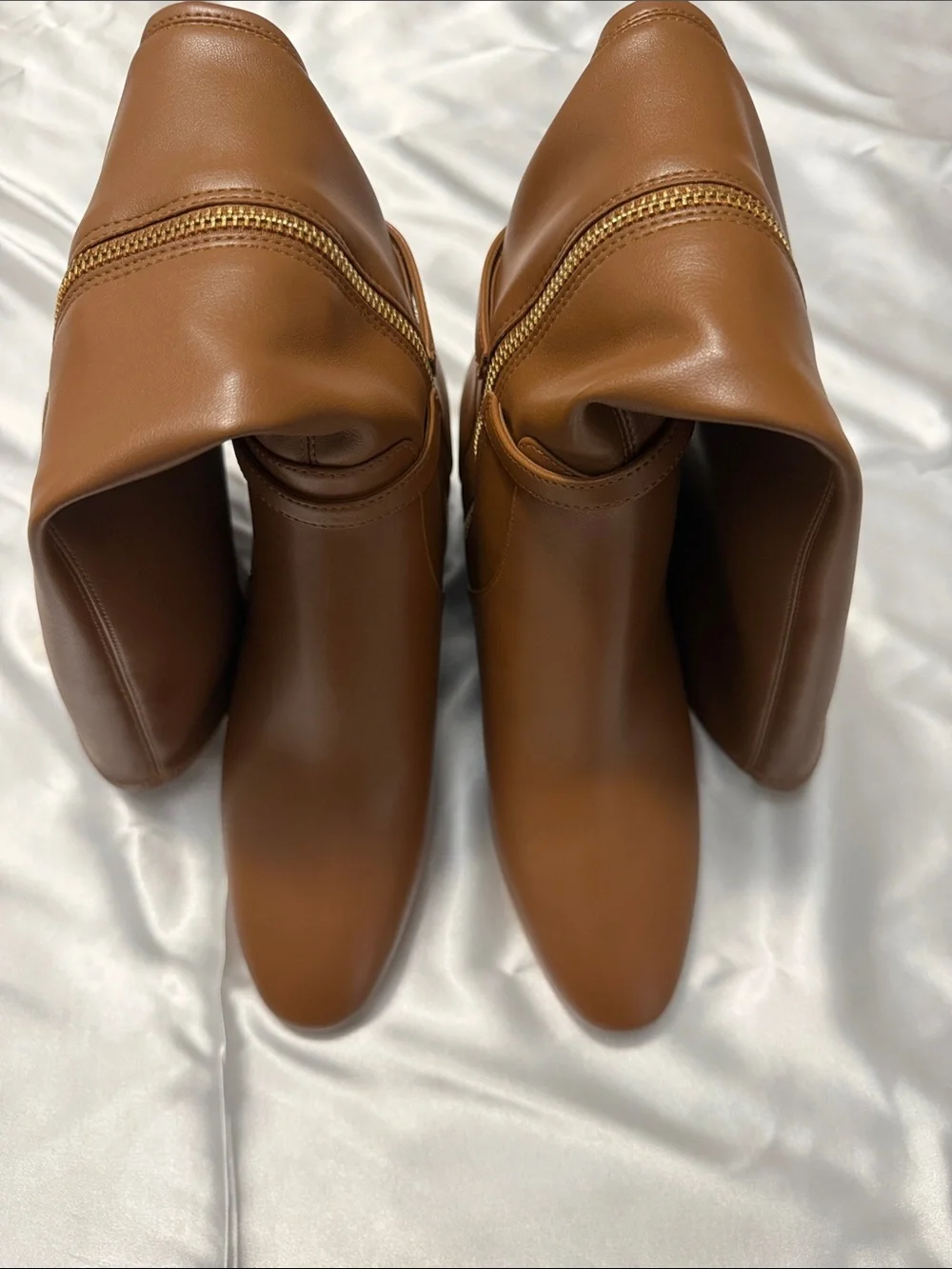 Michael Kors Chestnut Brown Knee High  Block Heel Boots